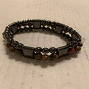 VRw}^CgƃEiJCgWFXg[Chr[YXgb`uXbg Mama Otter's Tidbits Natural Magnetic Hematite and Unakite Gemstone Wide Beaded Stretch Bracelets