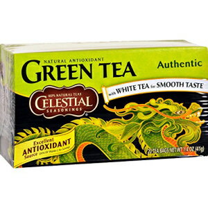 セレスティアルシーズニング 緑茶 本格派 20袋 CELESTIAL SEASONINGS GREEN TEA,AUTHENTIC, 20 BAG