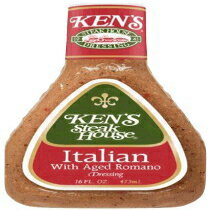 PY Xe[LnEX C^AhbVO n}[m`[Y 16IX{g (6pbN) Ken's Steak House Italian Dressing with Aged Romano Cheese 16oz Bottle (Pack of 6)