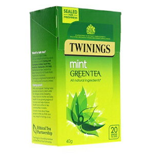 トワイニング グリーン ティー ミント ティーバッグ (20 個) - 2 個パック Twinings Green Tea with Mint Tea Bags (20) - Pack of 2