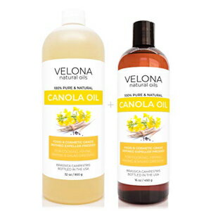 Velona のキャノーラ種子油 - 48 オンス | 100% ピュアでナチュラルなキャリアオイル | 精製、コールドプレス | 料理、ドレッシング、肌、顔、ボディ、ヘアケア | 今すぐ使用 - 結果をお楽しみください Canola Seed Oil by Velona - 48 oz |