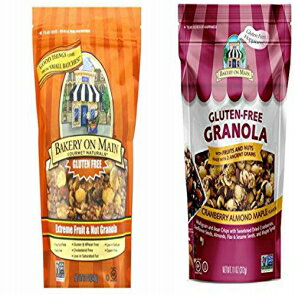 Bakery on Main Granola Gluten Free Extreme Nut & Fruit + Cranberry Almon Maple (PACK OF 2 BAGS)