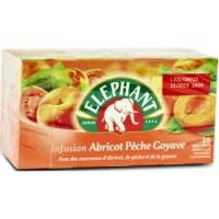 Elephant Brand Elephant Infusion ParfumÃ Pêche Abricot Goyave Sachets (x25) 45g