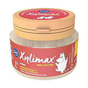 楽天GlomarketFazer ムーミン キシリマックス ワイルドストロベリー、ピーチ、ラズベリー トローチ 90g 1 瓶 3.2 オンス Fazer Moomin Xylimax Wild strawberry and peach & raspberry Pastilles 1 Jar of 90g 3.2 oz