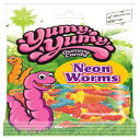 おいしいおいしいネオンワームグミキャンディー、113.4g。(12個入り) Yumy Yumy Neon Worms Gummy Candy, 4.0 Oz. (Pack of 12)