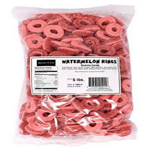 スイカリンググミキャンディー、2268g Kervan Watermelon Rings Gummy Candy, 5 Lbs