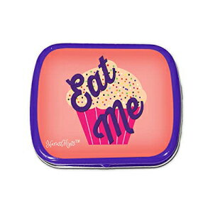 Eat Me Mints – カップケーキデザインのミント缶 – 女性向けノベルティキャンディー – チョコレートブレスミント、砂糖不使用 Eat Me Mints – Cupcake design mint tin – Novelty candy for women – Chocolate Breath Mints, sugar-free
