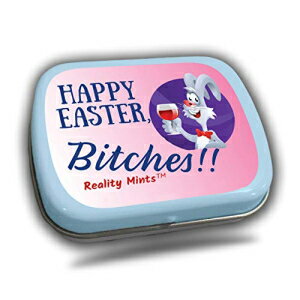 nbs[C[X^[Arb`Y~g - C[X^[oj[Cg[XgfUC - FlpmxeB~g - u[ʁAVK[t[yp[~g Happy Easter, Bitches Mints - Easter Bunny Wine Toast Design - Novelty Mints for Friends -