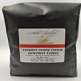 Ahh..Cupella Premium Gourmet Caramel Candy Crunch Flavored K-CUP Ground Coffee, 32oz bag