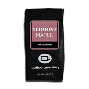 バーモントメープルフレーバーコーヒー、スペシャルティアラビカコーヒー、ミディアムロースト、12オンス、自動ドリップ（粉） Vermont Maple Flavored Coffee, Specialty Arabica Coffee, Medium Roast, 12 ounce, Automatic Drip (Ground)