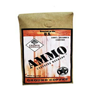 AMMO French Vanilla Ground Coffee 12oz Caffeine Reloads 100% Arabica Beans Freshly Roasted
