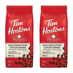 ティムホートンズ ホールビーン オリジナル ブレンド コーヒー、300g/10.6オンス、2パック {カナダから輸入} Tim Hortons Whole Bean Original Blend Coffee, 300g/10.6oz, 2-Pack {Imported from Canada}