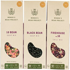 Women's Bean Project ギフトバンドル ビーン、ブラックビーン、スパイシーチリスープミックス 10 個入り、3 アイテム Women’s Bean Project Gift Bundle with 10 Bean, Black Bean and Spicy Chili Soup Mix, 3 Items