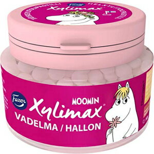 楽天GlomarketFazer ムーミン キシリマックス ラズベリー風味トローチ 90g 1 瓶 Fazer Moomin Xylimax Raspberry Flavor Pastilles 1 Jars of 90g