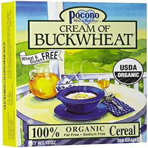 Pocono そば粉クリーム、100% オーガニックシリアル、13 オンス (2 個パック) Pocono Cream of Buckwheat, 100% Organic Cereal, 13 oz (Pack of 2)