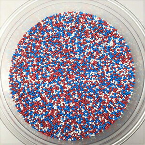 パトリオティック ノンパレイユ レッド ホワイト ブルー オール アメリカン トッピング スプリンクル 1 ポンド Patriotic Nonpareils Red White Blue All American Topping Sprinkles 1 pound