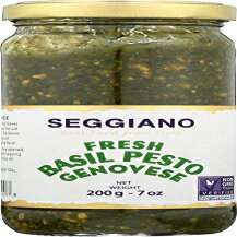 Seggiano フレッシュバジルペスト、生バジルペストジェノベーゼ - 7 オンス | 6個パック Seggiano Fresh Basil Pesto, Raw Basil Pesto Genovese - 7 Oz | Pack of 6