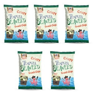 Swashbuckle Snacks Crispy Tempura Seaweed Snack Chips Original Flavor 0.95oz (27g) - 5 pack, Made in Japan, Otsumami