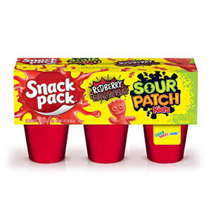 スナックパックサワーパッチキッズジューシージェル、レッドベリー、3.25オンス 6 カウント (8 個パック) Snack Pack Sour Patch Kids Juicy Gels, Redberry, 3.25 oz. 6-Count (Pack of 8)