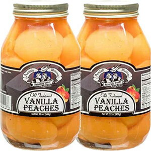 アーミッシュ ウェディング オールド ファッション バニラ ピーチ ハーフ、2 個 907.2g 。クォートジャー Amish Wedding Foods Amish Wedding Old Fashioned Vanilla Peach Halves, TWO 32 oz. Quart Jars