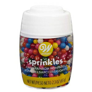 ウィルトン レインボージャンボノンパレイユスプリンクル 65.2g 。 Wilton Rainbow Jumbo Nonpareil Sprinkles, 2.3 oz.