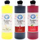 Hypothermias SUGAR FREE Snow Cone Syrup, Diet Flavor Syrup, Icee Slushie Syrup, Coffee Syrup made from ORGANIC No Sugar PLANT-BASED sweeteners, PINA COLADA, COLA, CHERRY 3 Pack Pints (16 Fl. Oz each)