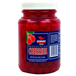 ペナント 茎なし 丸ごと中型マラスキーノ チェリー、1/2 ガロン (2.1 kg) 瓶 Pennant No Stem Whole Medium Maraschino Cherries, 1/2 Gallon (2.1 kg) Jar 1