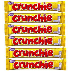 キャドバリーのクランチバー イギリスのチョコレートキャンディー キャドバリークランチ 合計6本入り Cadburys Crunchie Bars Total 6 bars of British Chocolate Candy - Cadbury Crunchie