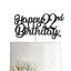 MAGJUCHE Black Happy 22nd Birthday Cake Topper, Black Glitter Cheers To 22 Years Party Cakes Decorations, Supply