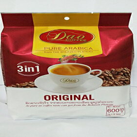 ラオス ダオ インスタント コーヒー 3in1 オリジナル 100% アラビカ ハラール 600g。(20g×30スティック) Laos Dao Instant Coffee 3in1 Original 100% Arabica Halal 600g. (20g. X 30 Sticks)