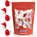 o^Cf[ |bv Ԃn[g^Xgx[ N' N[AR[V[ p[xAʕ (n[t|h) Valentines Day Lollipops Red Heart Shaped Strawberry N' Cream Flavored, Kosher Parve, Individually Wrapped (Half-P