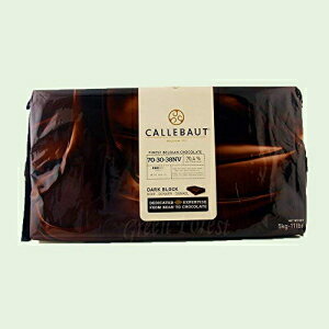 Callebaut 最高級ベルギー ダーク チョコレート ベーキング ブロック - 70.5% - 1 ブロック、4989.5g Callebaut Finest Belgian Dark Chocolate Baking Block - 70.5% - 1 block, 11 lbs