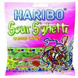 ハリボー サワー ゲッティ グミ 12 パック ケース 5 オンス袋 Haribo Sour Sghetti Gummies 12 Pack Case of 5oz Bags