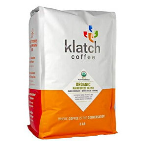 Klatch Coffee 「オーガニック レインフォレスト ブレンド」ミディアム ロースト フェアトレード オーガニック 全粒コーヒー - 2268g 袋 GoCoffeeGo Klatch Coffee 