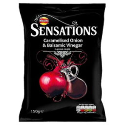 センセーションズ カラメルオニオン＆バルサミコ酢クリスプ 150g - 2個パック Sensations Caramelised Onion & Balsamic Vinegar Crisps 150g - Pack of 2