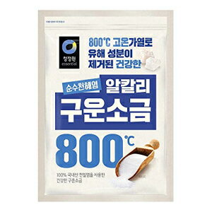 Chung Jung One 韓国焙煎海塩、食品用アルカリ塩、500g (499g ) 1パック Chung Jung One Korean Roasted Sea Salt, Alkaline salt for food, 500g (1.1lbs) 1pack