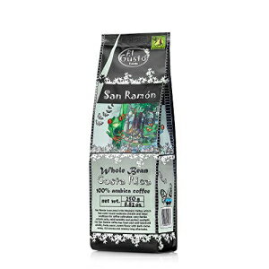 El Gusto San Ramon コスタリカ全粒コーヒー、ミディアムロースト、100% アラビカ、シングルオリジンフレッシュグルメコーヒー (8.82 オンス) El Gusto San Ramon Costa Rican Whole Bean Coffee, Medium Roast, 100% Arabica, Single Origin