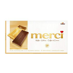 Storck Merci コーヒーチョコレート - ダブルカラー - チョコレートバー 4 本 - ヨーロッパから輸入 - 米国から発送 Storck Merci Coffee chocolate- double color- 4 chocolate bars-Imported from Europe-Shipping from USA