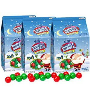 アメリカズ オリジナル ダブル バブル ガムボール クリスマス カートン ストッキング スタッフィング 3 個パック America's Original Dubble Bubble Gumballs Christmas Carton Stocking Stuffers, Pack of 3