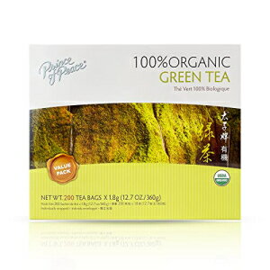 プリンス オブ ピース 100 % 有機茶、ベストバリュー ファミリーサイズ、ティーバッグ 200 個 (有機緑茶) Prince of Peace 100 % Organic Tea, BEST VALUE Family Size, 200 Tea Bags (Organic Green Tea) 1