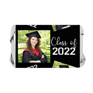 卒業式カスタム写真イメージミニキャンディーバーラッパー - 2022 年生 - ステッカー 45 枚 Graduation Custom Photo Image Mini Candy Bar Wrappers - Class of 2022 - 45 Stickers