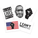 Fashiontats Black Lives Matter Temporary Tattoo Multi-Pack (15 Pack) | Raised Fist - George Floyd - I Can't Breathe - American Flag | Skin Safe | MADE IN THE USA| Removable