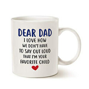 MAUAG父の日ギフトお父さんのための面白いコーヒーマグ、親愛なるお父さん、私はあなたの好きな子供コーヒーマグ、娘または息子からの最高の誕生日プレゼントカップ、ホワイト11オズ MAUAG Fathers Day Gifts Funny Coffee Mug for Dad, Dear Dad, I'm Your