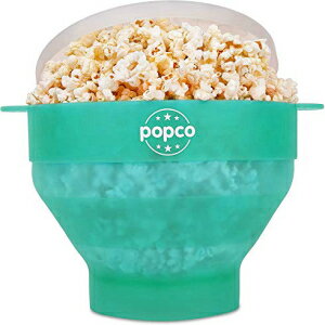 IWi Popco VRdqW|bvR[|bp[ nht VR|bvR[[J[ ܂肽݃{E BPAt[ H􂢋@Ή - 15FWJ (ANA) The Original Popco Silicone Microwave Popcorn Popper with Handles, S