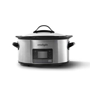 Crock-pot 2137020 MyTime テクノロジー、6クォートのプログラム可能なスロークッカー、ステンレススチール Crock-pot 2137020 MyTime Technology, 6-Quart Programmable Slow Cooker, Stainless Steel