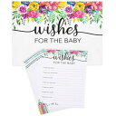 Juvale50カウントベビーシャワーゲストアクティビティカード-赤ちゃんへの願い-5x7インチ Juvale 50-Count Baby Shower Guest Activity Cards - Wishes for Baby - 5 x 7 Inches