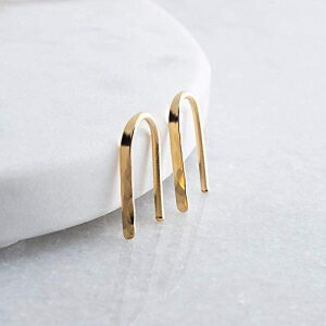 14KS[htBhA[NC[tbNtbgn}[sAX Fashion Art Jewelry 14K Gold Filled Arc Ear Hook Flattened Hammered Earrings