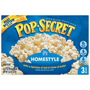 楽天GlomarketPop Secret ポップコーン、ホームスタイル、3.2 オンス電子レンジバッグ、3 個ボックス Pop Secret Popcorn, Homestyle, 3.2 Ounce Microwave Bags, 3 Count Box