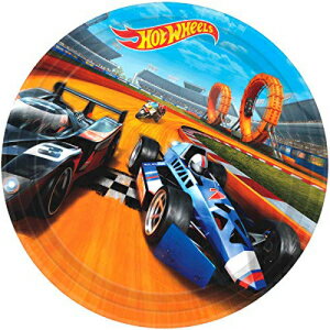 amscan Hot Wheels Wild Racer Round Paper Plates - 9" - Multicolor - Pack of 48