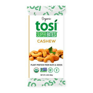 Tosi Organic SuperBitesビーガンスナック、カシューナッツ、2.4オンス、1パック Tosi Organic SuperBites Vegan Snacks, Cashew, 2.4 Oz, Pack of 1